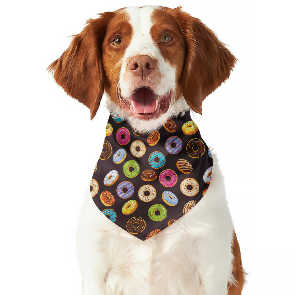 Colorful Donut Pattern Print Dog Bandana