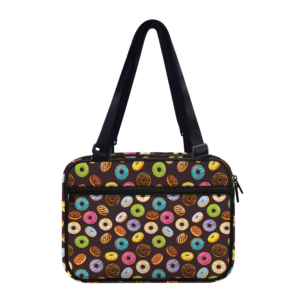 Colorful Donut Pattern Print Double Strap Bible Bag