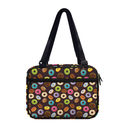 Colorful Donut Pattern Print Double Strap Bible Bag