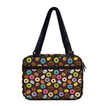 Colorful Donut Pattern Print Double Strap Bible Bag