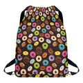 Colorful Donut Pattern Print Drawstring Backpack