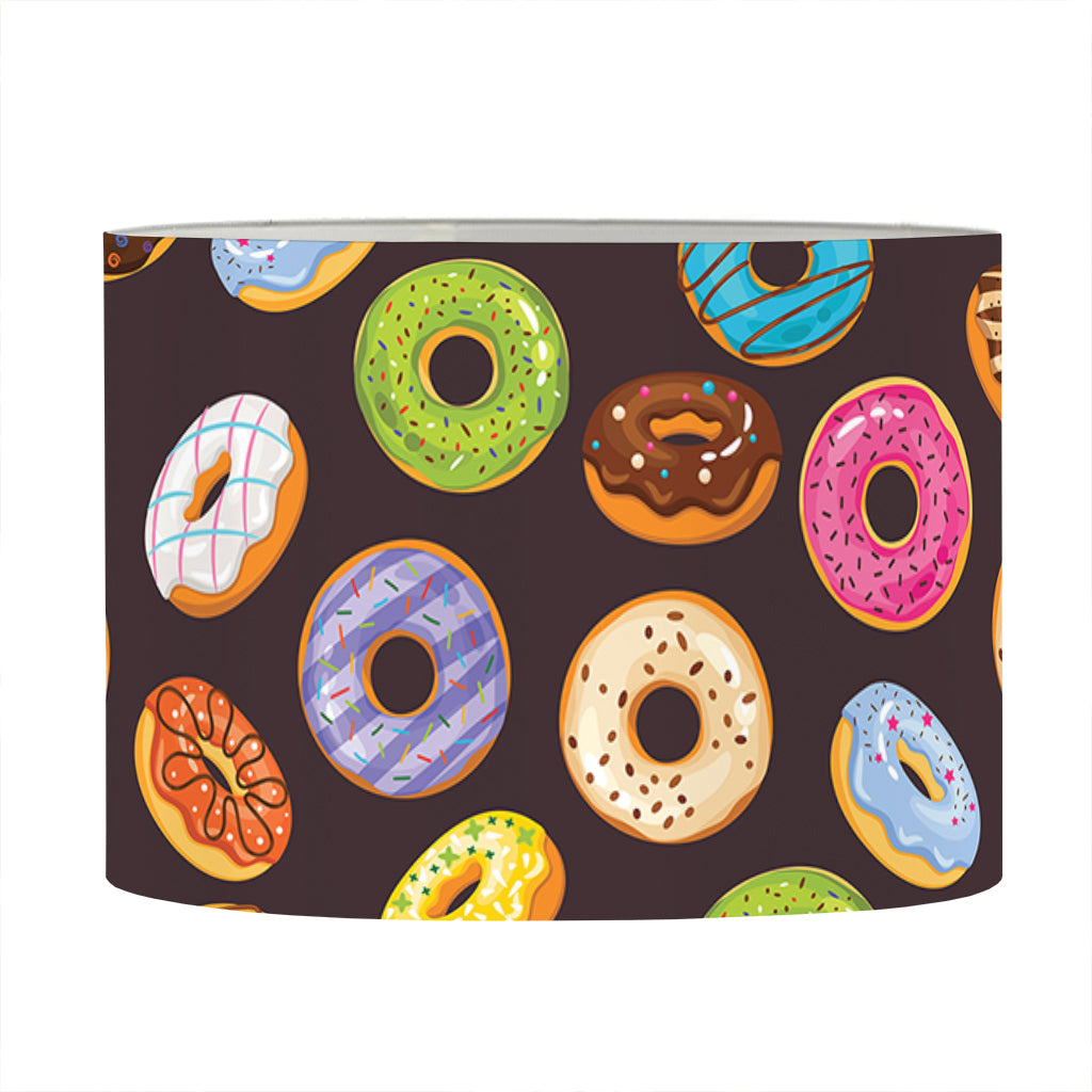 Colorful Donut Pattern Print Drum Lamp Shade