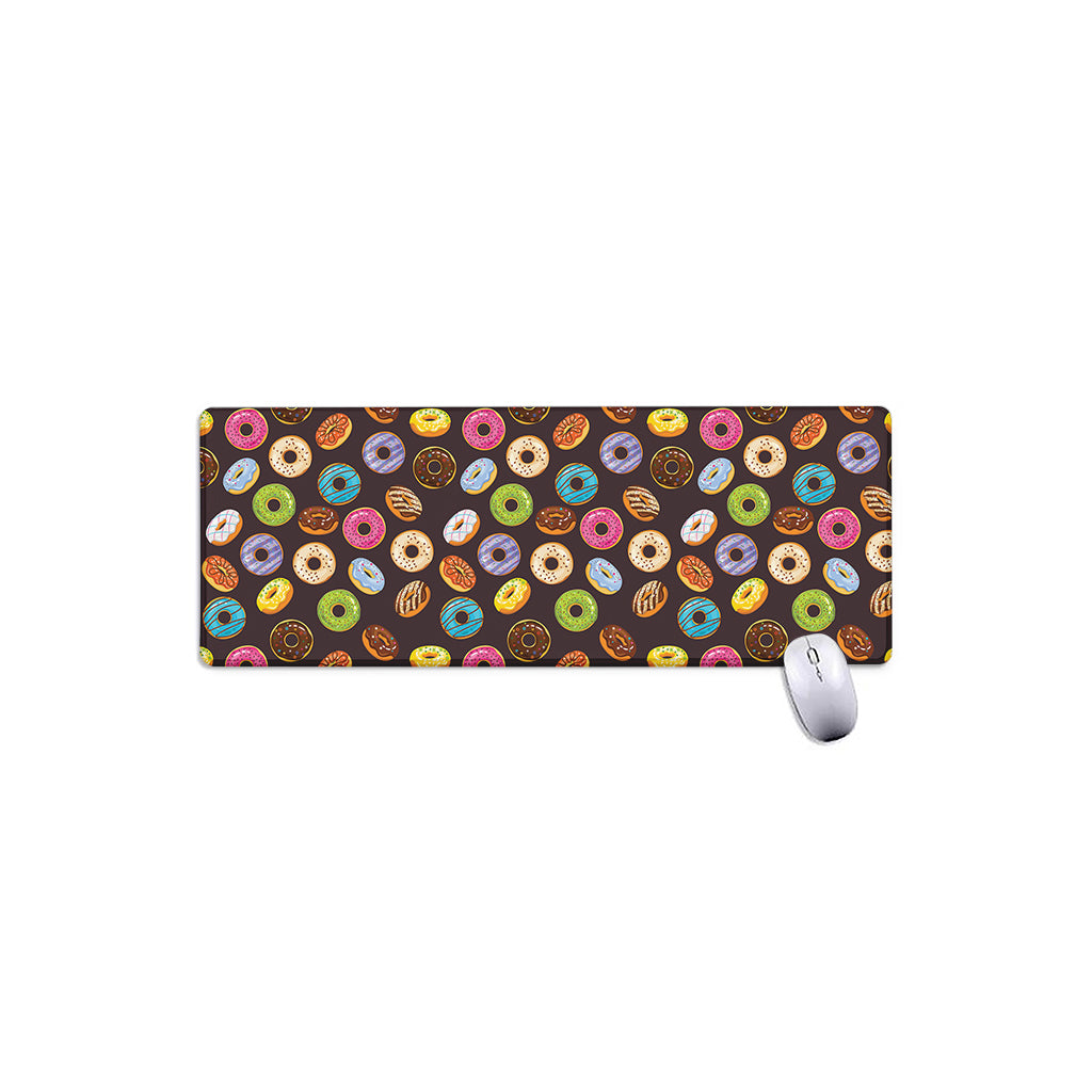 Colorful Donut Pattern Print Extended Mouse Pad