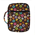 Colorful Donut Pattern Print Front Pocket Bible Bag