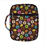 Colorful Donut Pattern Print Front Pocket Bible Bag