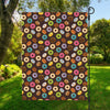 Colorful Donut Pattern Print Garden Flag