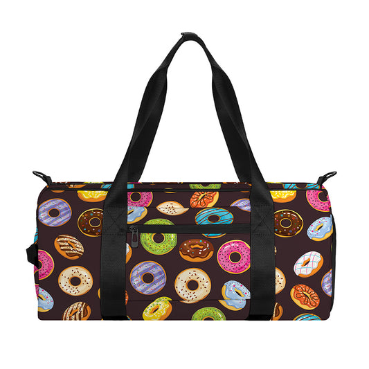 Colorful Donut Pattern Print Gym Bag