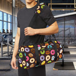 Colorful Donut Pattern Print Gym Bag