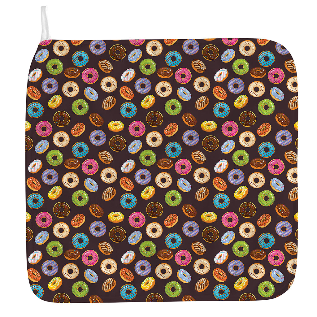 Colorful Donut Pattern Print Hand Towel