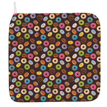 Colorful Donut Pattern Print Hand Towel