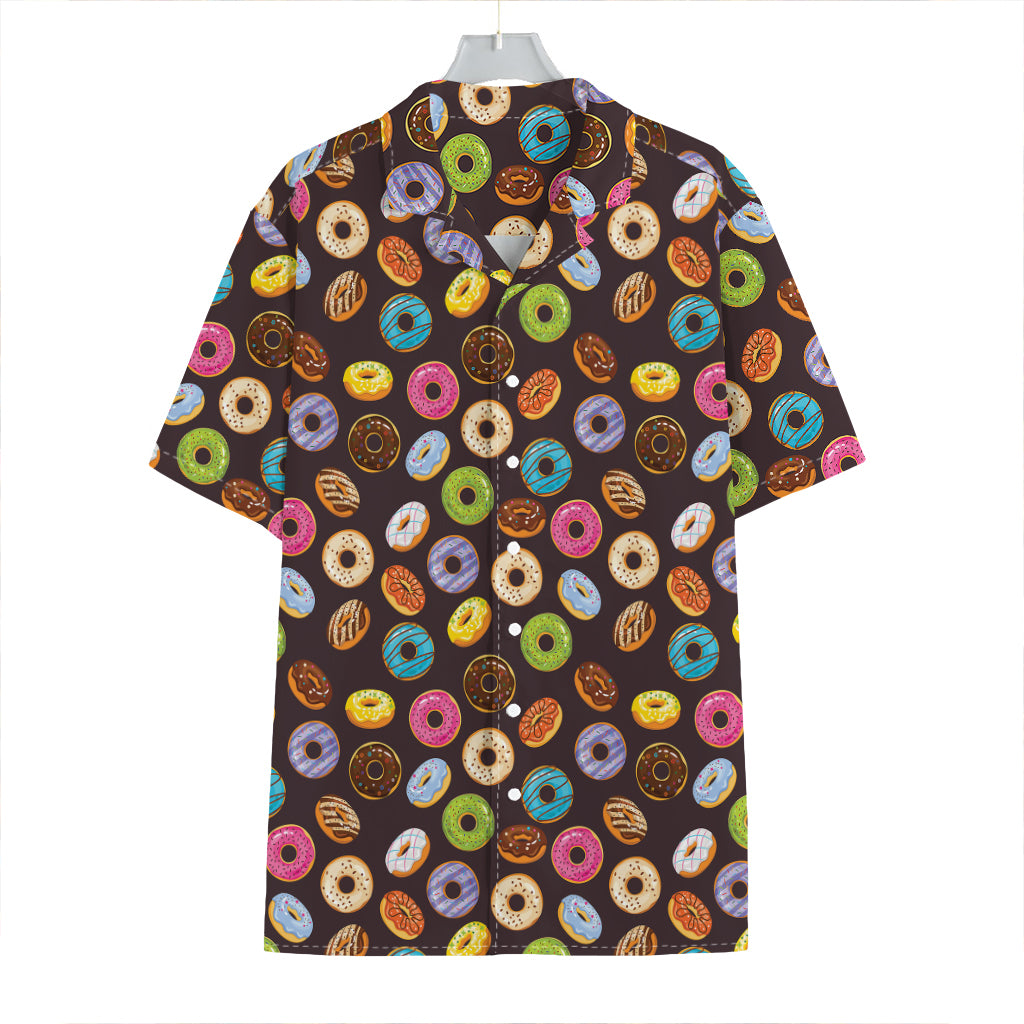 Colorful Donut Pattern Print Hawaiian Shirt