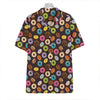 Colorful Donut Pattern Print Hawaiian Shirt