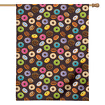 Colorful Donut Pattern Print House Flag