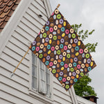 Colorful Donut Pattern Print House Flag