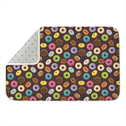 Colorful Donut Pattern Print Indoor Door Mat