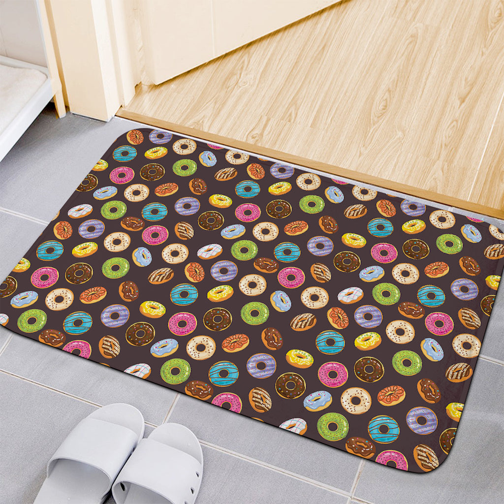Colorful Donut Pattern Print Indoor Door Mat