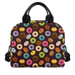 Colorful Donut Pattern Print Insulated Lunch Bag