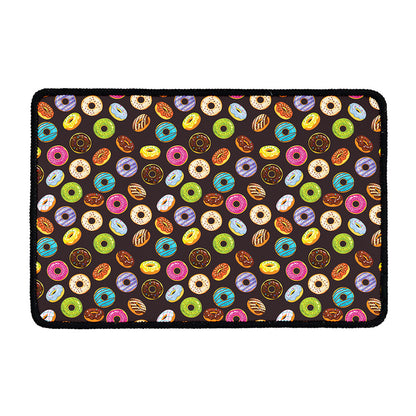 Colorful Donut Pattern Print Kitchen Mat