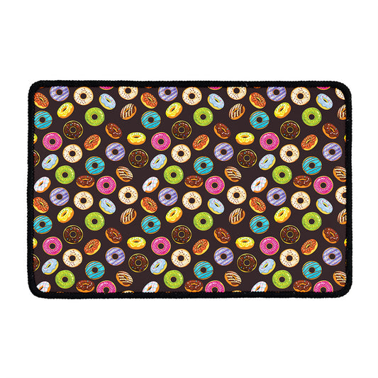 Colorful Donut Pattern Print Kitchen Mat