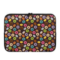 Colorful Donut Pattern Print Laptop Sleeve
