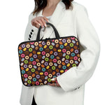 Colorful Donut Pattern Print Laptop Sleeve With Handle
