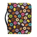 Colorful Donut Pattern Print Leather Bible Cover