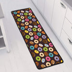Colorful Donut Pattern Print Long Kitchen Mat