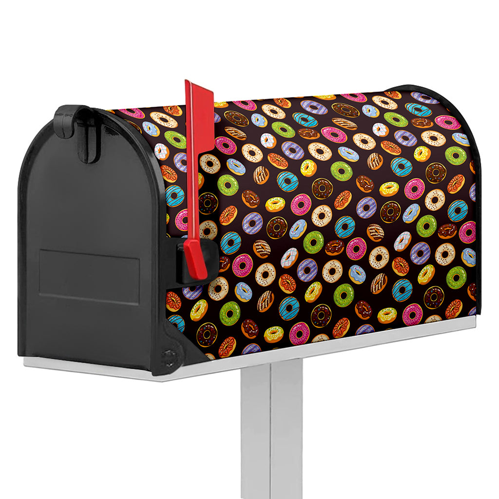 Colorful Donut Pattern Print Mailbox Cover