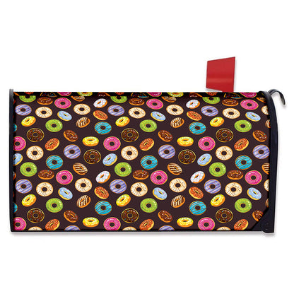Colorful Donut Pattern Print Mailbox Cover