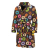 Colorful Donut Pattern Print Men's Bathrobe