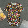 Colorful Donut Pattern Print Men's Bodysuit