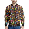 Colorful Donut Pattern Print Men's Bomber Jacket