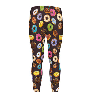 Colorful Donut Pattern Print Men's leggings