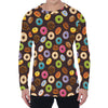 Colorful Donut Pattern Print Men's Long Sleeve T-Shirt