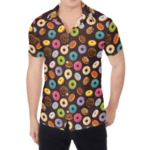 Colorful Donut Pattern Print Men's Shirt