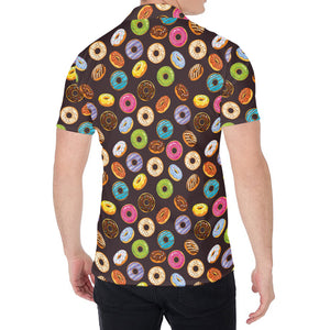 Colorful Donut Pattern Print Men's Shirt