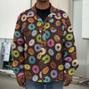 Colorful Donut Pattern Print Men's Shirt Jacket