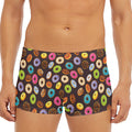 Colorful Donut Pattern Print Men's Short Boxer Briefs