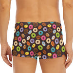 Colorful Donut Pattern Print Men's Short Boxer Briefs