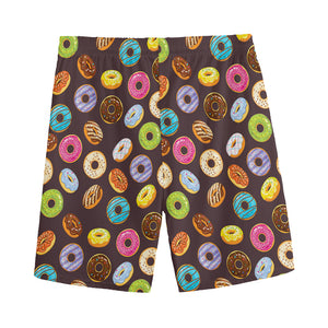 Colorful Donut Pattern Print Men's Sports Shorts