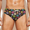 Colorful Donut Pattern Print Men's Swim Briefs