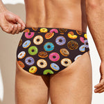 Colorful Donut Pattern Print Men's Swim Briefs