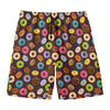 Colorful Donut Pattern Print Men's Swim Trunks