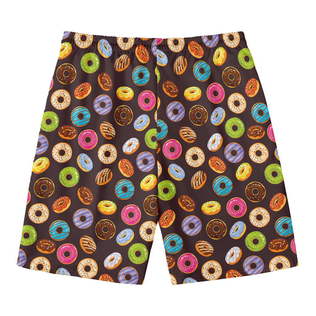 Colorful Donut Pattern Print Men's Swim Trunks