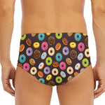 Colorful Donut Pattern Print Men's Triangle Swim Briefs