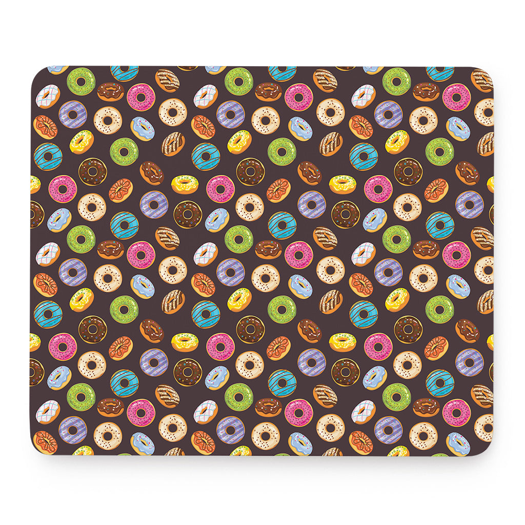 Colorful Donut Pattern Print Mouse Pad