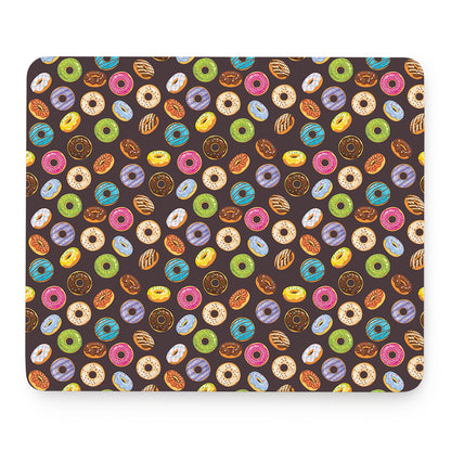 Colorful Donut Pattern Print Mouse Pad