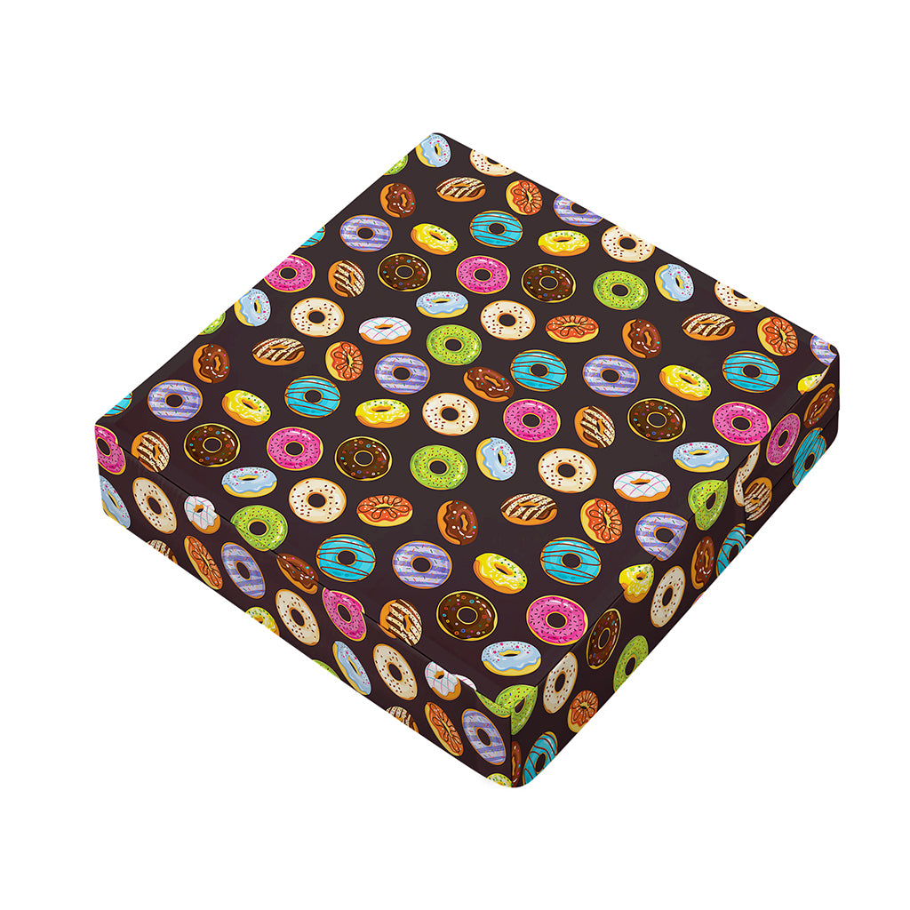 Colorful Donut Pattern Print Outdoor Seat Cushion Cover
