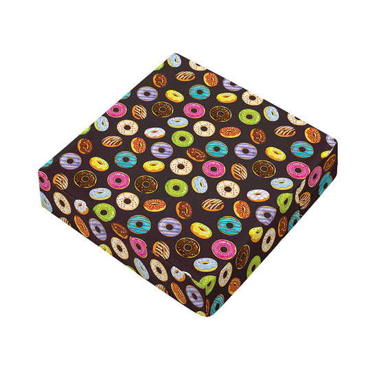 Colorful Donut Pattern Print Outdoor Seat Cushion Cover