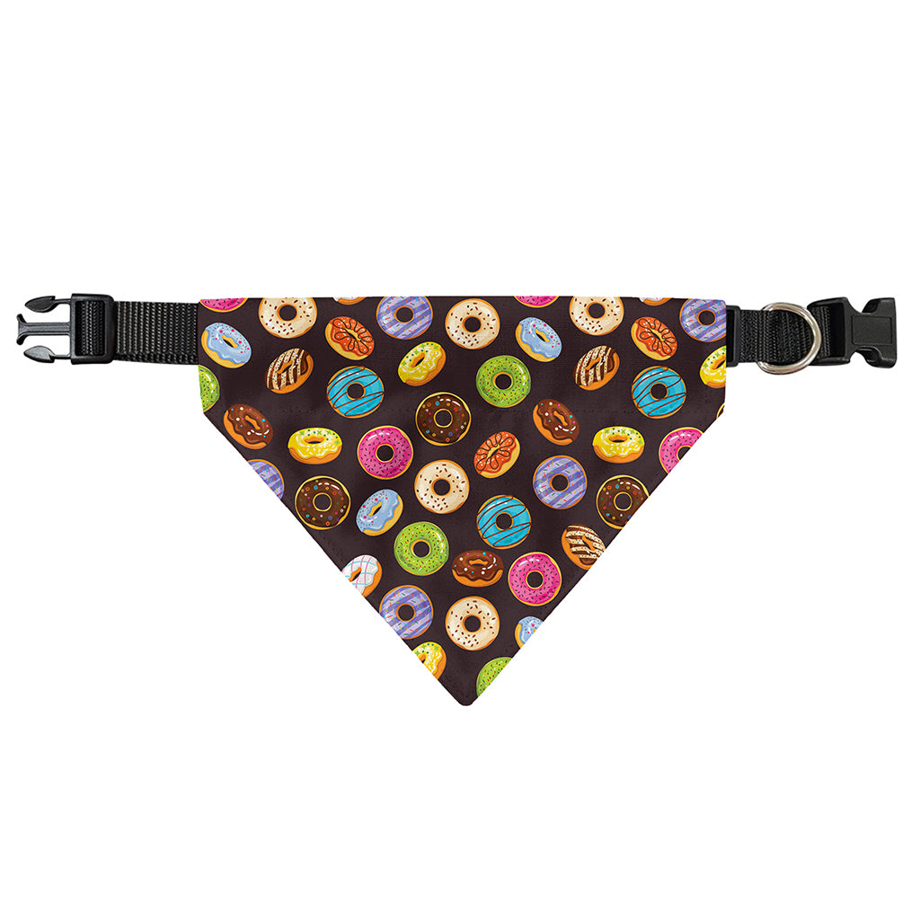 Colorful Donut Pattern Print Over The Collar Dog Bandana